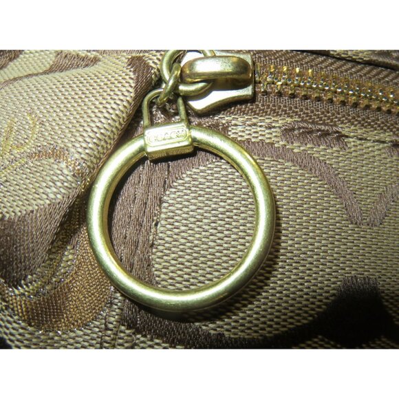 Coach Poppy Signature Canvas & Leather Heart Glam Tote Freshly cleaned - Picture 11 of 15